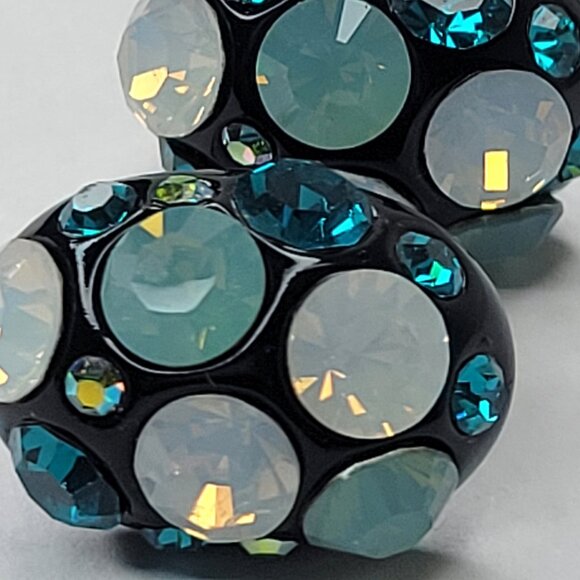 Teal BlueTeardrop Pendant Necklace with Earrings - Picture 8 of 15